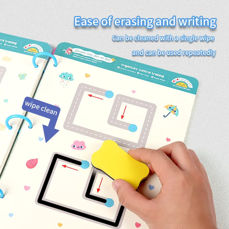Reusable Tracing Workbook for kids 64 Pages