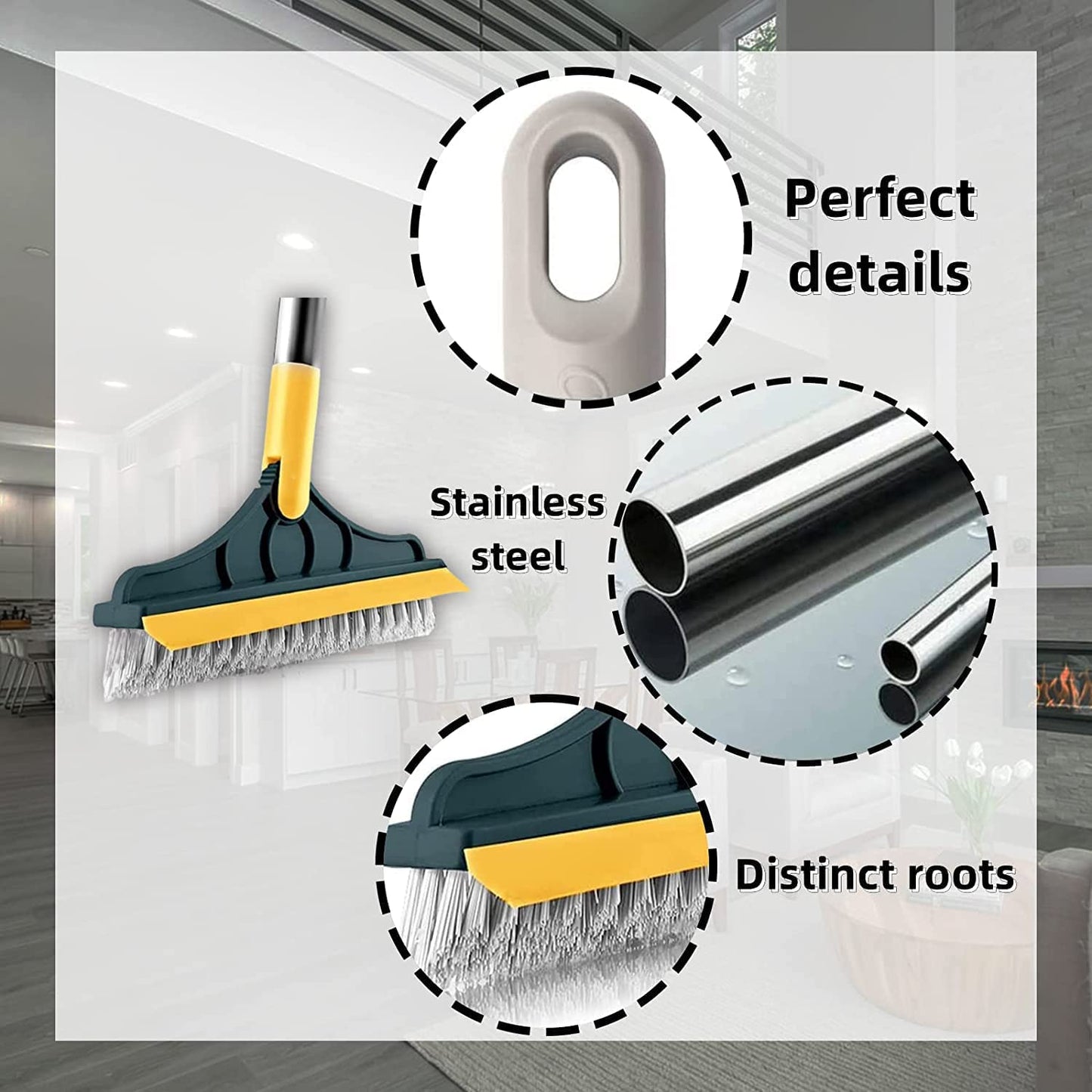120° Rotatable Head - 2 In 1 Multipurpose Cleaning Brush