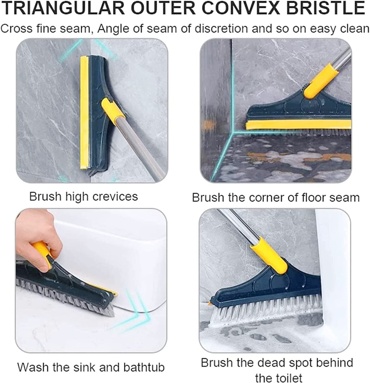 120° Rotatable Head - 2 In 1 Multipurpose Cleaning Brush