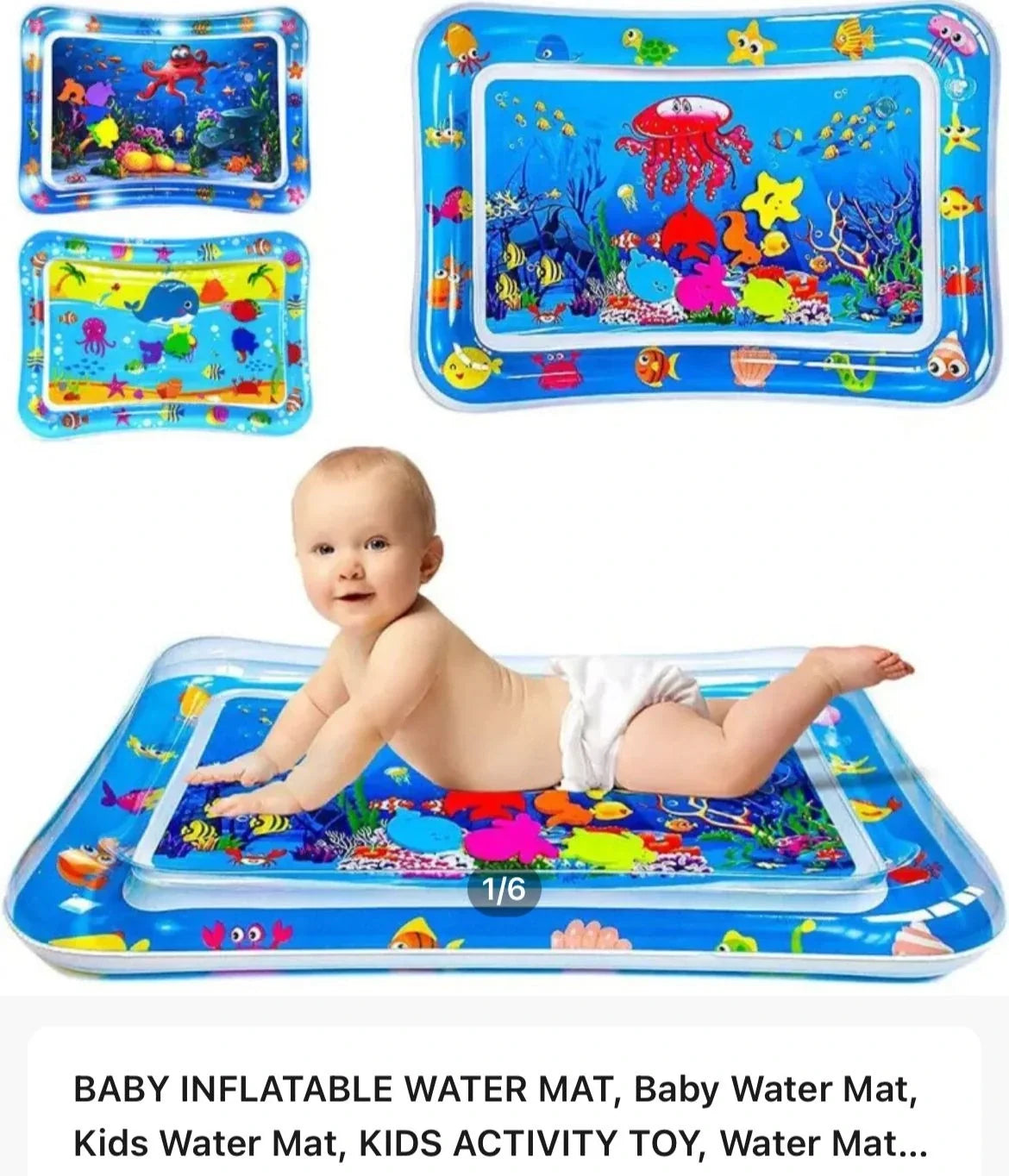 Premium Baby Inflatable Water Tummy Time Mat