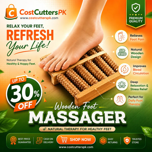 Wooden Roller Foot Massager