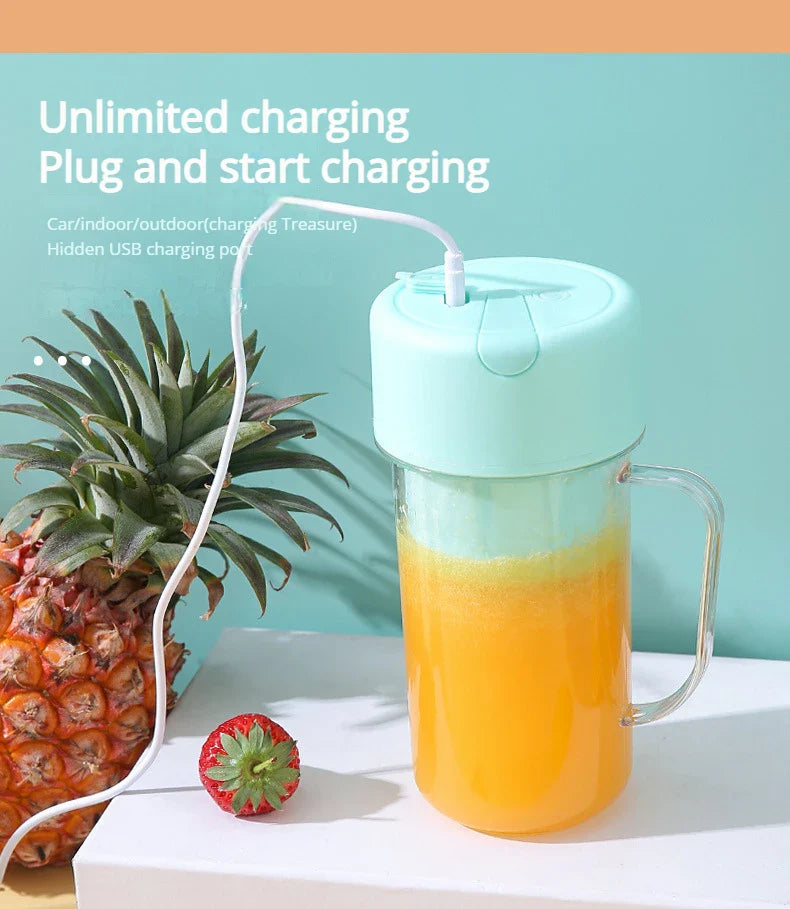Portable Juicer Blender & Smoothie Maker With Built in Straw