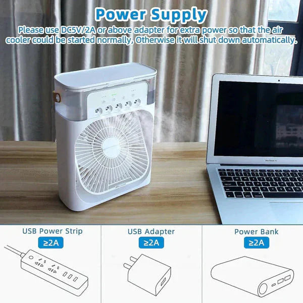 Portable Mist Air Conditioner USB Fan