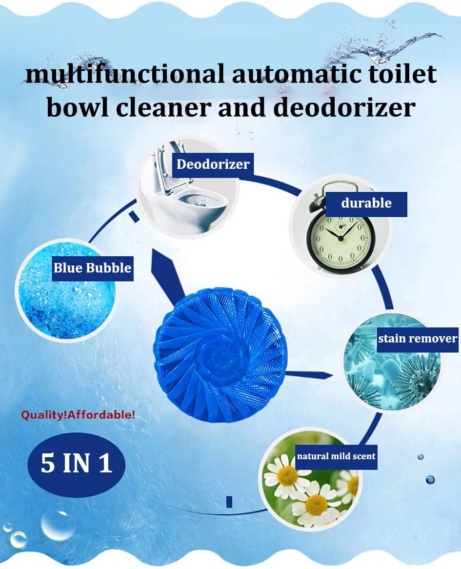 Eco-Friendly Toilet Bowl Cleaner & Deodorizer Tablets (10pcs)